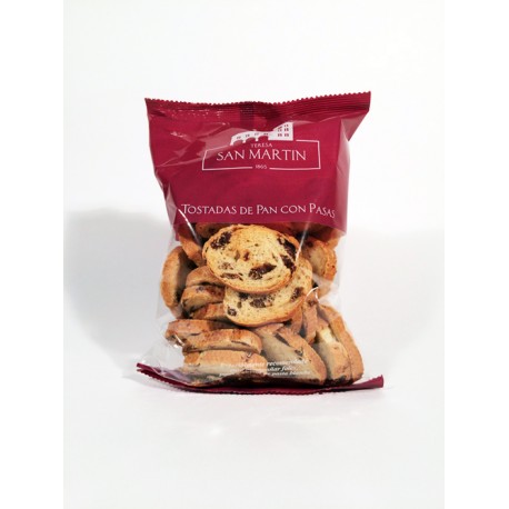 Tostaditas de pasas 125 gr x 8 und 1 Expositor