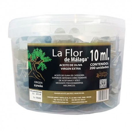 Aceite Monodosis 10 ml x 200 und CUBO FLOR MALAGA
