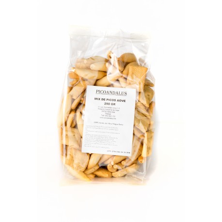 Mix de Picos y regañas  con Aceite de  Oliva Virgen Extra 250 gr